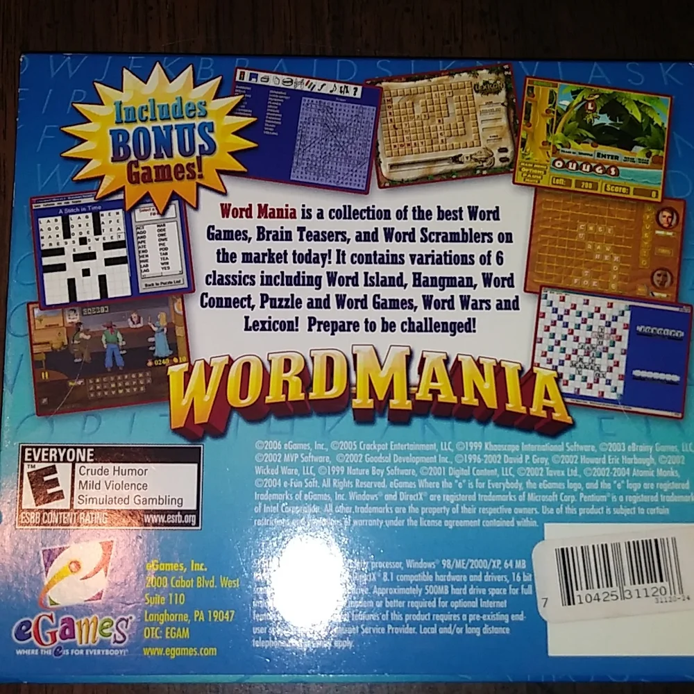 Word Mania PC game collection